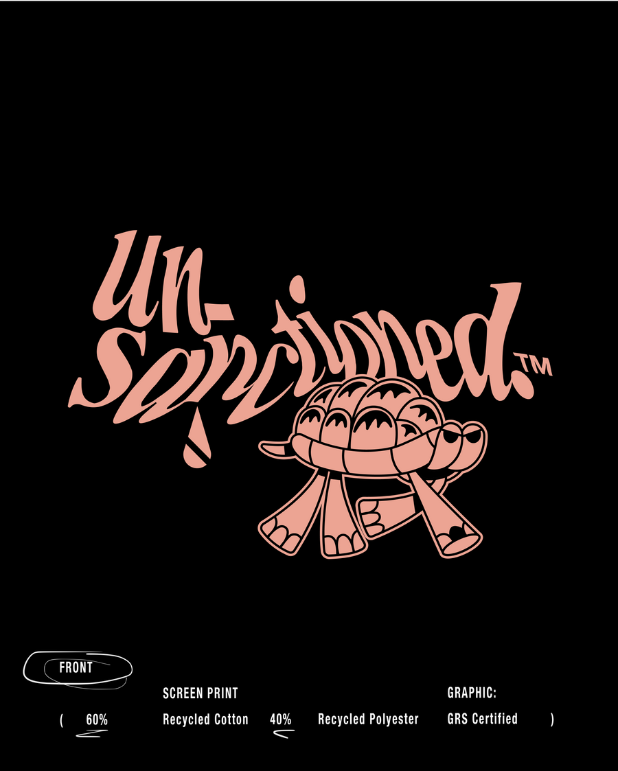 \\_UN-Essential Tee "Tortoise" [black/oranje]